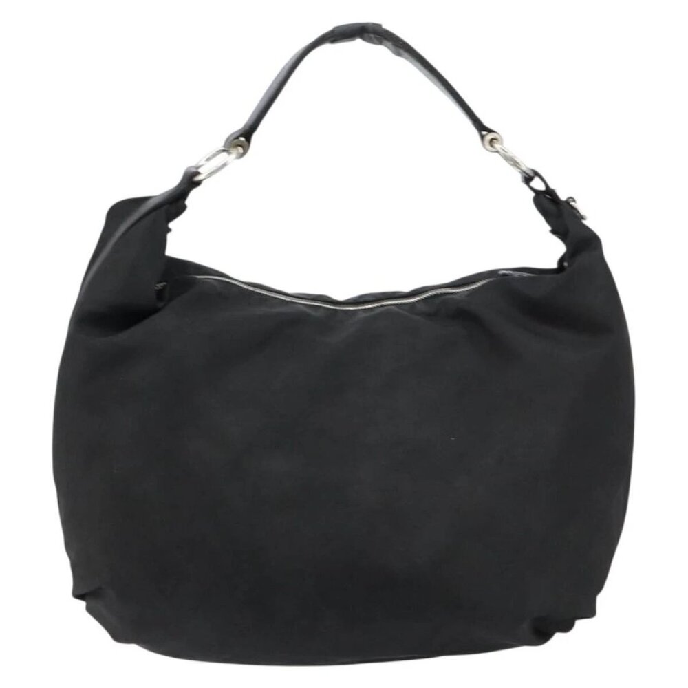 PRADA Shoulder Bag Nylon Black Silver Auth ka421 - Picture 2 of 16